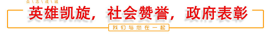 英雄凯旋，社会赞誉，政府表彰”